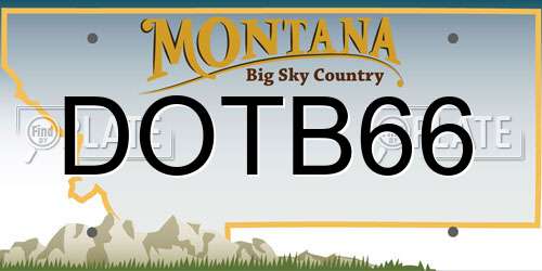 DOTB66 Montana License Plate