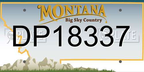 DP18337 Montana License Plate