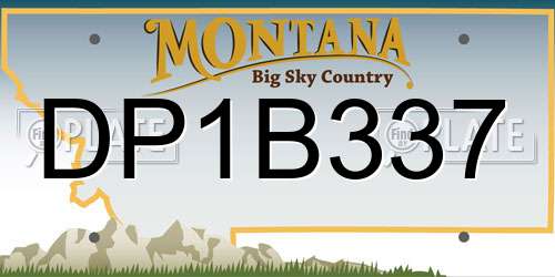 DP1B337 Montana License Plate