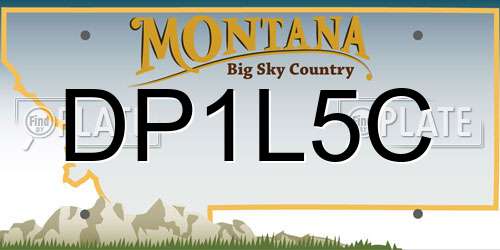 DP1L5C Montana License Plate