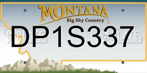 DP1S337 Montana License Plate