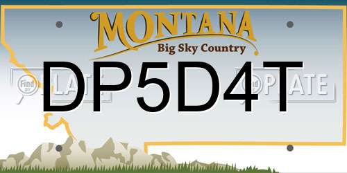 DP5D4T Montana License Plate