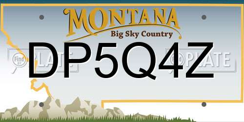 DP5Q4Z Montana License Plate