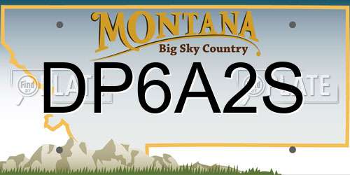 DP6A2S Montana License Plate