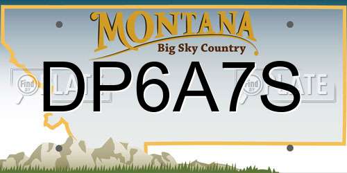 DP6A7S Montana License Plate