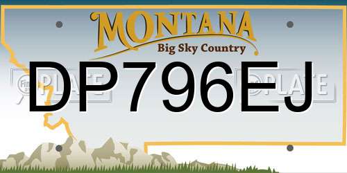 DP796EJ Montana License Plate