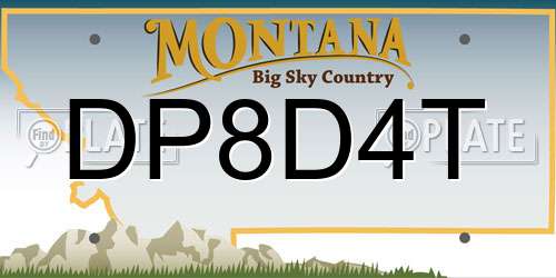 DP8D4T Montana License Plate