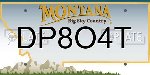 DP8O4T Montana License Plate