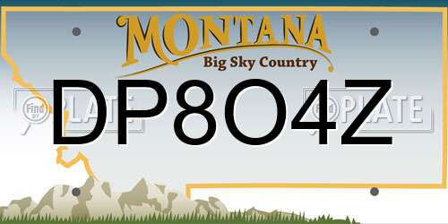 DP8O4Z Montana License Plate