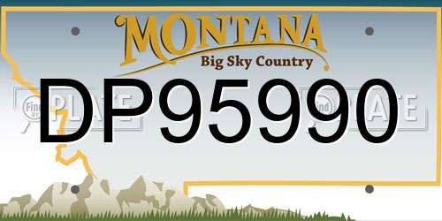 DP95990 Montana License Plate