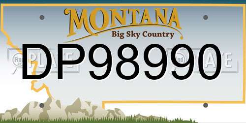 DP98990 Montana License Plate