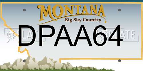 DPAA64 Montana License Plate
