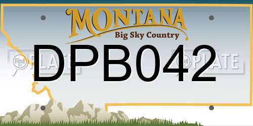 DPB042 Montana License Plate