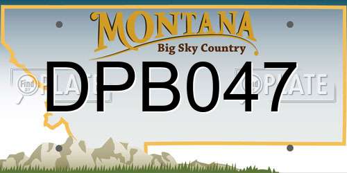DPB047 Montana License Plate