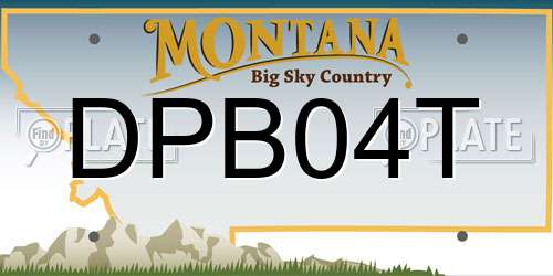 DPB04T Montana License Plate