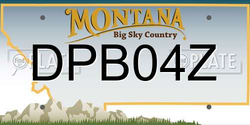DPB04Z Montana License Plate
