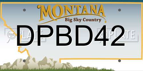 DPBD42 Montana License Plate