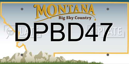 DPBD47 Montana License Plate