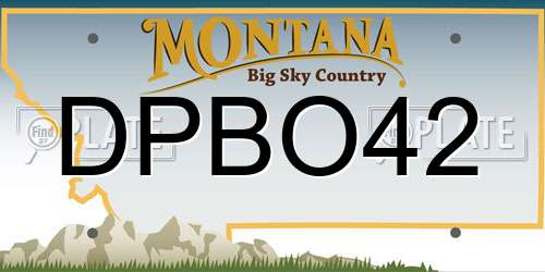 DPBO42 Montana License Plate