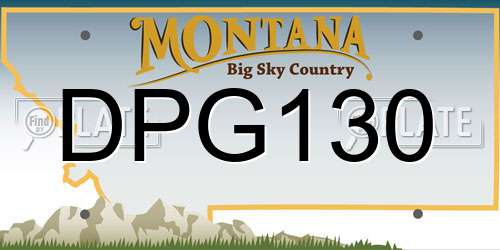 DPG130 Montana License Plate