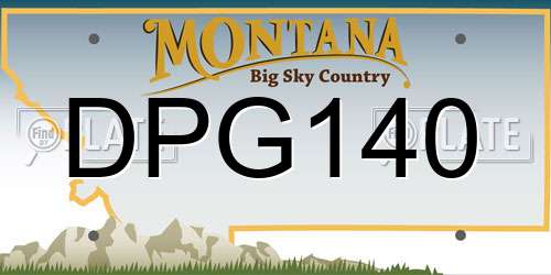 DPG140 Montana License Plate