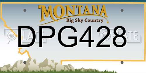 DPG428 Montana License Plate