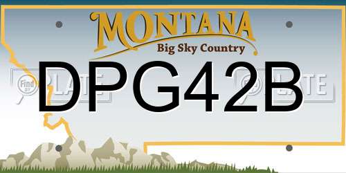 DPG42B Montana License Plate