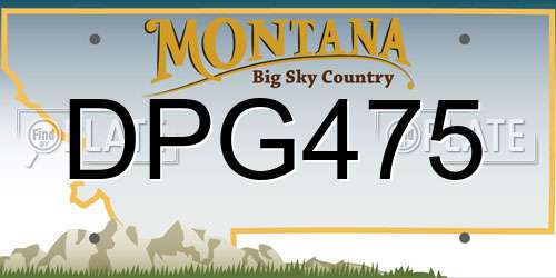 DPG475 Montana License Plate
