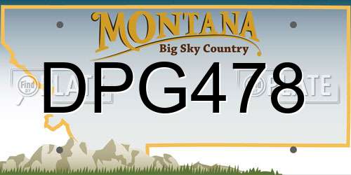 DPG478 Montana License Plate