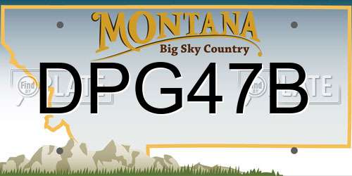 DPG47B Montana License Plate