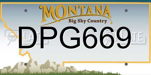 DPG669 Montana License Plate