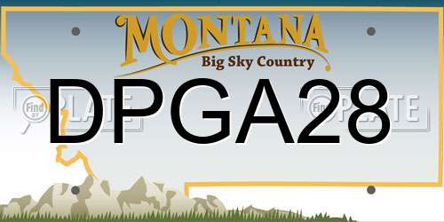 DPGA28 Montana License Plate