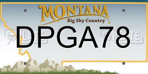 DPGA78 Montana License Plate