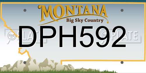 DPH592 Montana License Plate