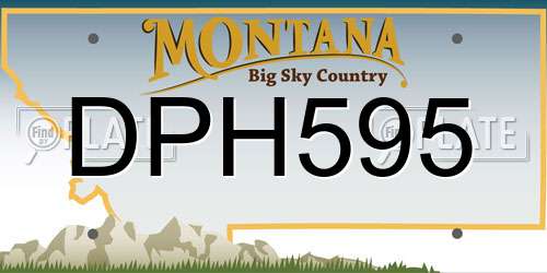 DPH595 Montana License Plate
