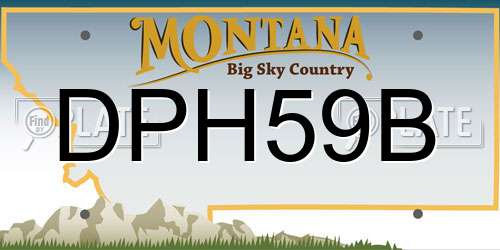 DPH59B Montana License Plate
