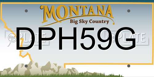DPH59G Montana License Plate