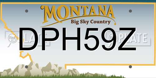 DPH59Z Montana License Plate