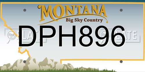 DPH896 Montana License Plate