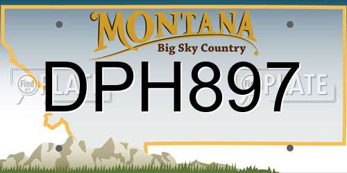 DPH897 Montana License Plate