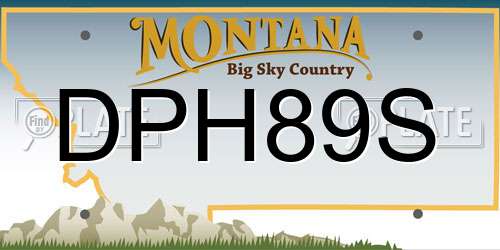 DPH89S Montana License Plate