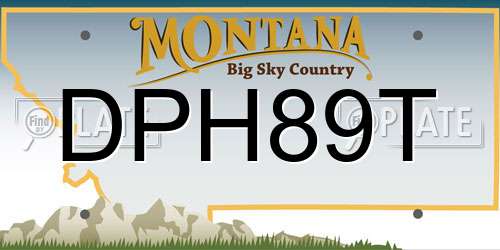 DPH89T Montana License Plate