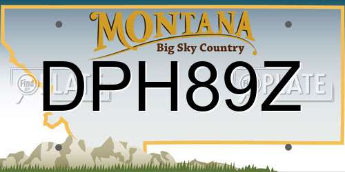 DPH89Z Montana License Plate