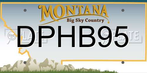 DPHB95 Montana License Plate