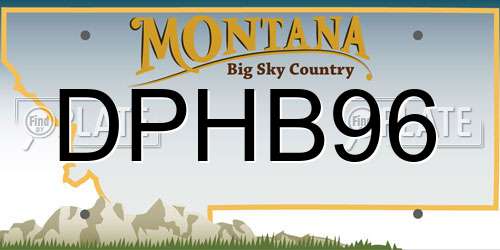 DPHB96 Montana License Plate