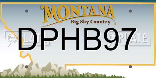DPHB97 Montana License Plate