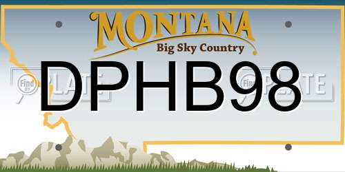 DPHB98 Montana License Plate