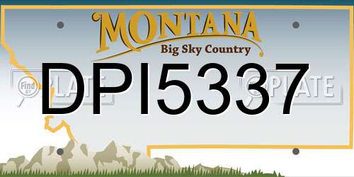 DPI5337 Montana License Plate