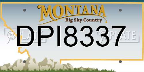 DPI8337 Montana License Plate