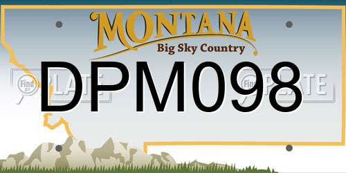 DPM098 Montana License Plate